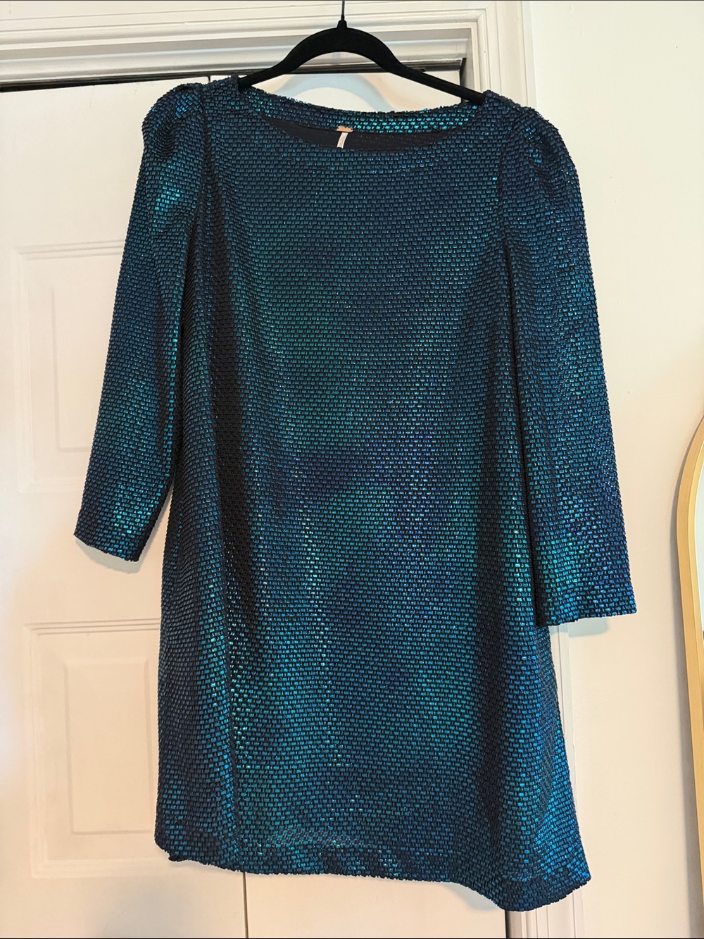 Free People Teal Shift Dress
